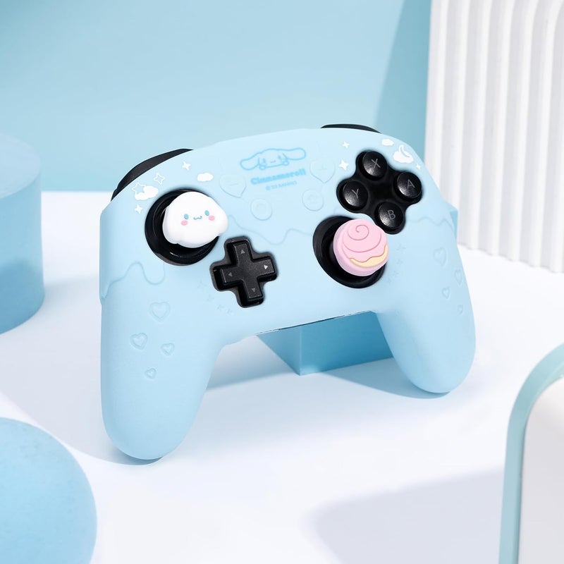 Kuitmor Protective Case for Switch Pro Controller, Soft Silicone Skin Cover, Anti-Slip Controller Grip with 2 Thumb Grip Caps and 1 Sticker - Image 5